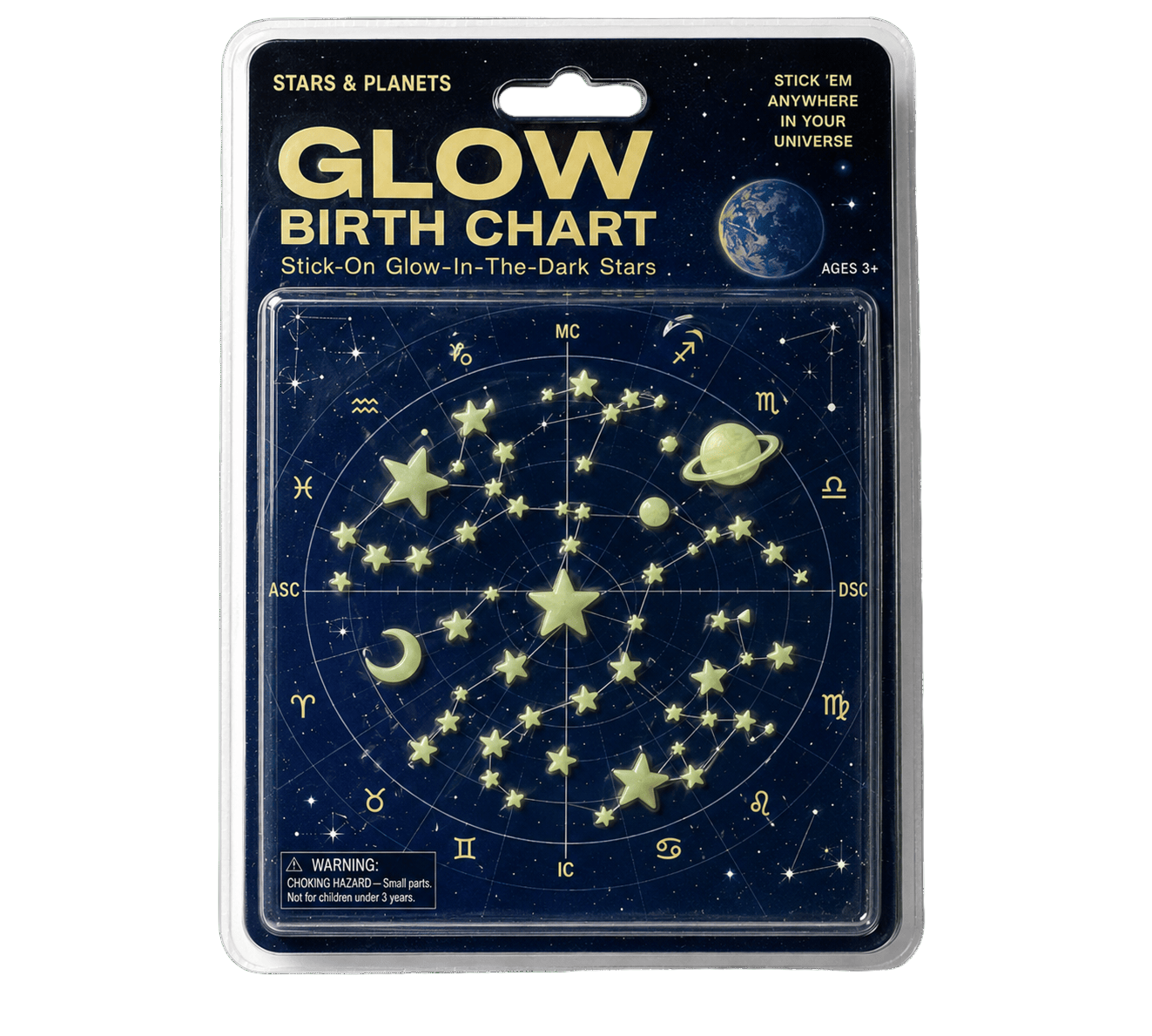 Glow-in-the-dark star chart pack